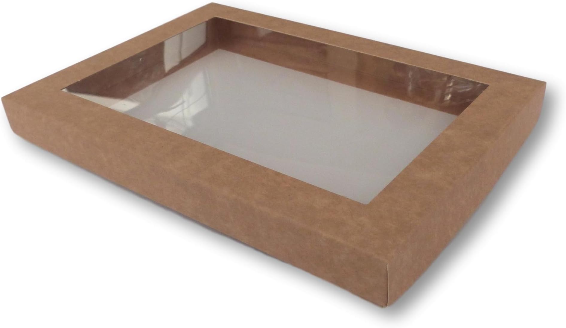 20 A5 Kraft Brown Window Gift Boxes, Greeting Card, Jewellery Box DVD’s Photos