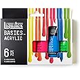 Liquitex BASICS Acrylic Paint Set, 6 x 22ml (0.74-oz) Tube Paint Set, Fluorescent