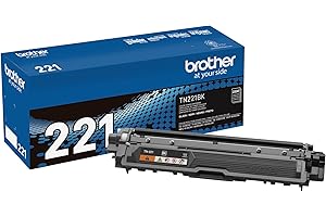 Brother Original TN221BK Standard Yield Black Toner Cartridge, Original Toner Replacement cartridges, Toner for Brother Laser