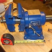 Yost 5" Heavy-Duty Bench Vise, Double Swivel Rotating Vise 