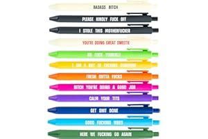 12Pcs Funny Pens,Funny Gifts for Women,Novelty Ballpoint Pen Set for Office School Writing, Cool Stuff Gag Gifts for Coworker
