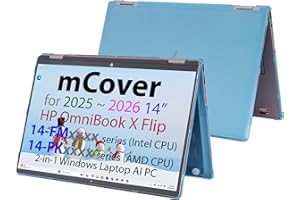 mCover Hard Case ONLY Compatible for 2025+ 14" HP OmniBook X Flip 14-FMxxxx 14-FKxxxx 2-in-1 (with 360° Hinge) Windows Laptop