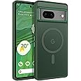 BENTOBEN for Google Pixel 7 Case - Translucent Matte Magnetic Slim Thin Shockproof Protective Phone Cover for Pixel 7 6.4", Forest Green