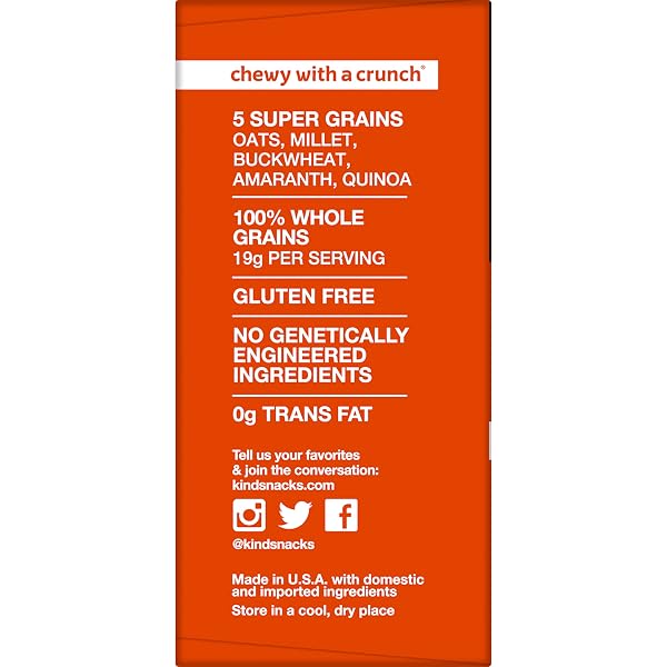 KIND HEALTHY GRAINS BARS, PEANUT BUTTER DARK CHOCOLATE, 1.2 OUNCE, 60 COUNT, GLUTEN FREE