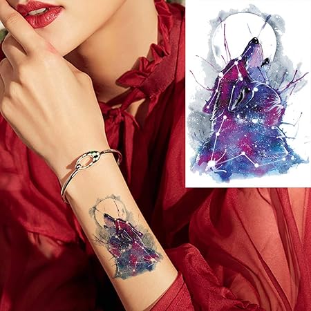 Tzxdbh 5 Pcs Aquarelle Lune Roar Loup Renard Animaux