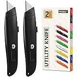 DIYSELF 2Pack Utility Knife Box Cutter Retractable