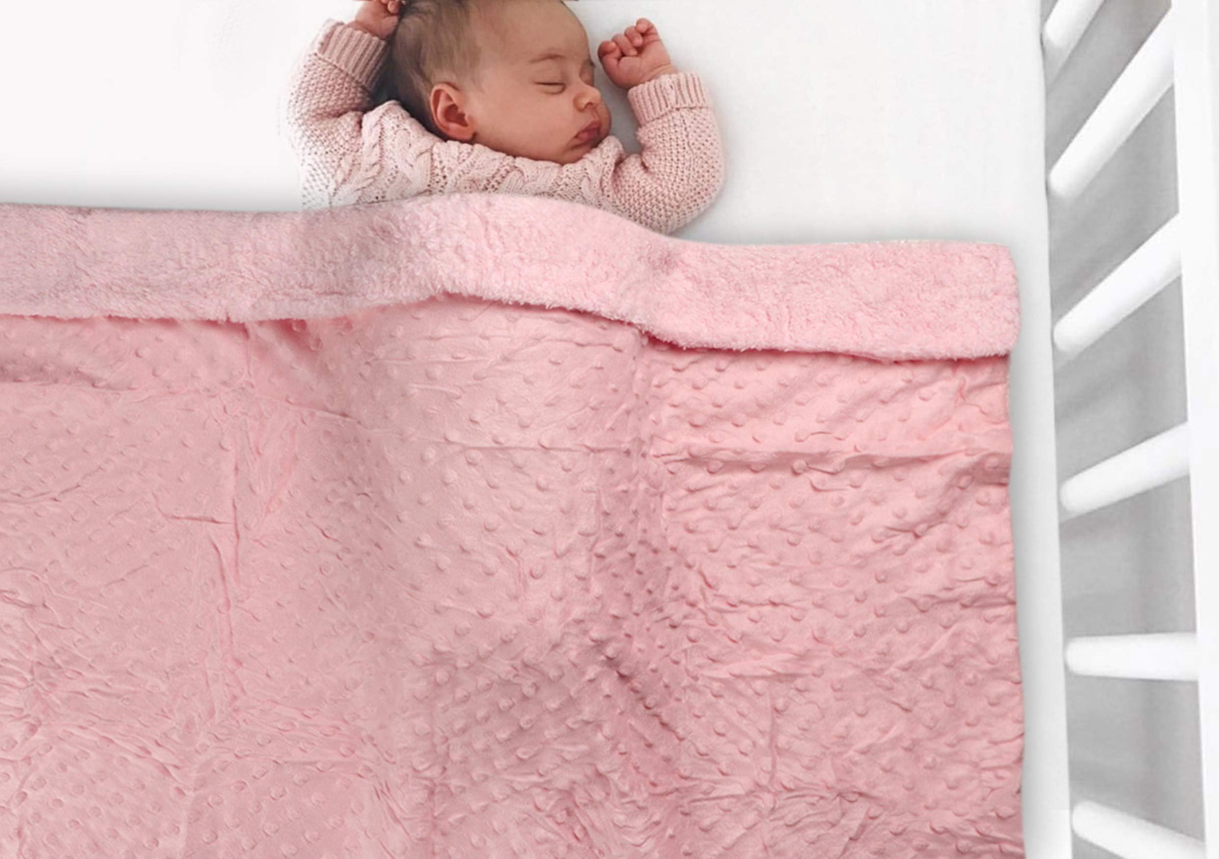 Premium 2 Layer 100% Cotton Baby Swaddle Blanket, Cotton Bed & Receiving Blanket/Swaddler (Pink)