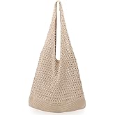 hatisan Crochet Bags for Women - Summer Beach Tote, Aesthetic Hippie Knit Bag