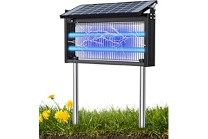 ZRLKM Bug Zapper Outdoor - Mosquito Repellent Outdoor Patio,Solar Bug Zapper for Outdoor Indoor,Waterproof Portable Fly Zapper,High Powered 4500V Mosquito Zappers Killer for Home,Patio,Camping