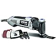 Dremel Multi-Max 3.5 Amp Oscillating Tool Kit with Tool-LESS Accessory Change- Multitool with 12 Accessories- Compact Head & Angled Body- Drywall, Nails, Remove Grout & Sanding- MM35-01