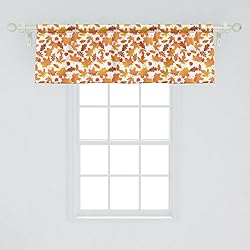 Ambesonne Burnt Orange Window Valance Pack of