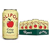OLIPOP Prebiotic Soda Pop, Crisp Apple, Pantry Pack Packed with Prebiotics, Fiber, and Botanicals, Gluten Free, Vegan, GMO Fr