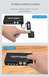 XYKJOBC 4x1 HDMI USB KVM Switch 4K HDCP2.2 Keyboard Mouse Monitor PC Splitter view 7