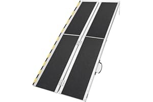 BEJONI Portable Wheelchair Ramp 6FT, Folding Non-Slip Aluminum Handicap Ramp, Door Threshold Wheel Chair Ramps for Home Steps, Scooter, Doorways, Entry Use, Curbs, Stairs