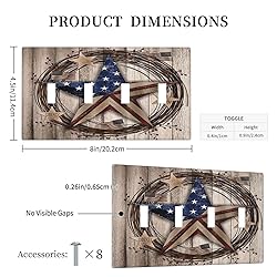 Xuejiaku Light Switch Cover Rustic Western American
