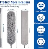 wlich Feather Duster with Extension Pole Bendable Head 100in Reach view 2