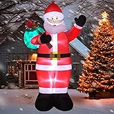 BVCNIG 12 Ft Giant Christmas Inflatable Santa Claus, Outdoor Yard Decoration with LED Lights