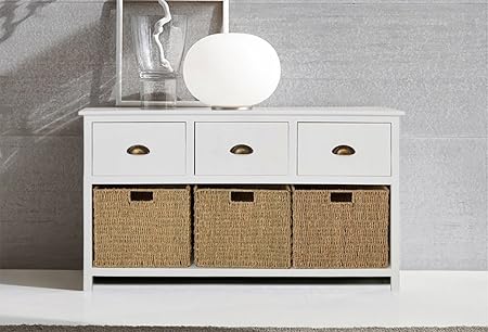 Ideal Ella Seagrass Console Table Hallway Table Shoe Cupboard