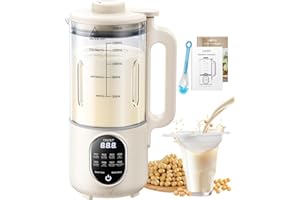 44oz Nut Milk Maker Machine, 8 in 1 Automatic Soy Milk Maker, Homemade Soy, Almond, Oat, Coconut, Plant Based and Non Dairy B