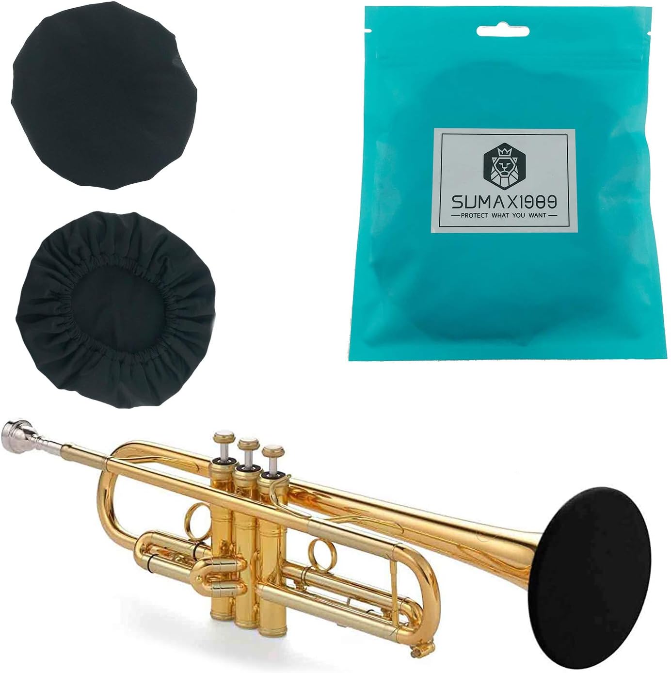 SUMAX1989 Instrument Bell Cover, Ideal for Trumpet, Alto, Bass Clarinet, Soprano Saxophone, 3.75-5”: Musical Instruments
