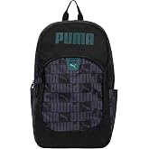 PUMA Kids' Rally 300 Backpack, Black/Galactic Grey/Emerald Ice, One Size | Padded Laptop Sleeve, Water Bottle Pockets and Adjustable Straps