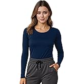 NY Threads Womens Under Scrub Slim Fit Long Sleeve T-Shirt Underscrub Comfort Tee