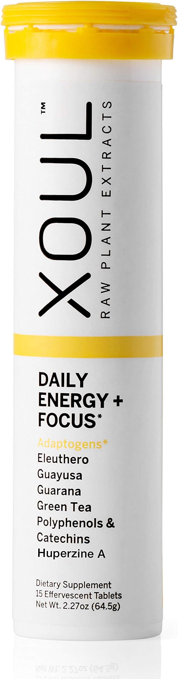 Xoul Energy + Focus: Energy and Antioxidant Supplement to Support Attention, Mood, Cognition and Memory with Green Tea, Guayusa, Guarana, Eluthero, Schisandra, Polyphenols and Catechins (15 Servings)