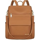 NUBILY Backpack Purse for Women Leather Anti-Theft Mini Backpack Fashion Designer Handbag Convertible Travel Bag Ladies Shoulder Bags, Brown