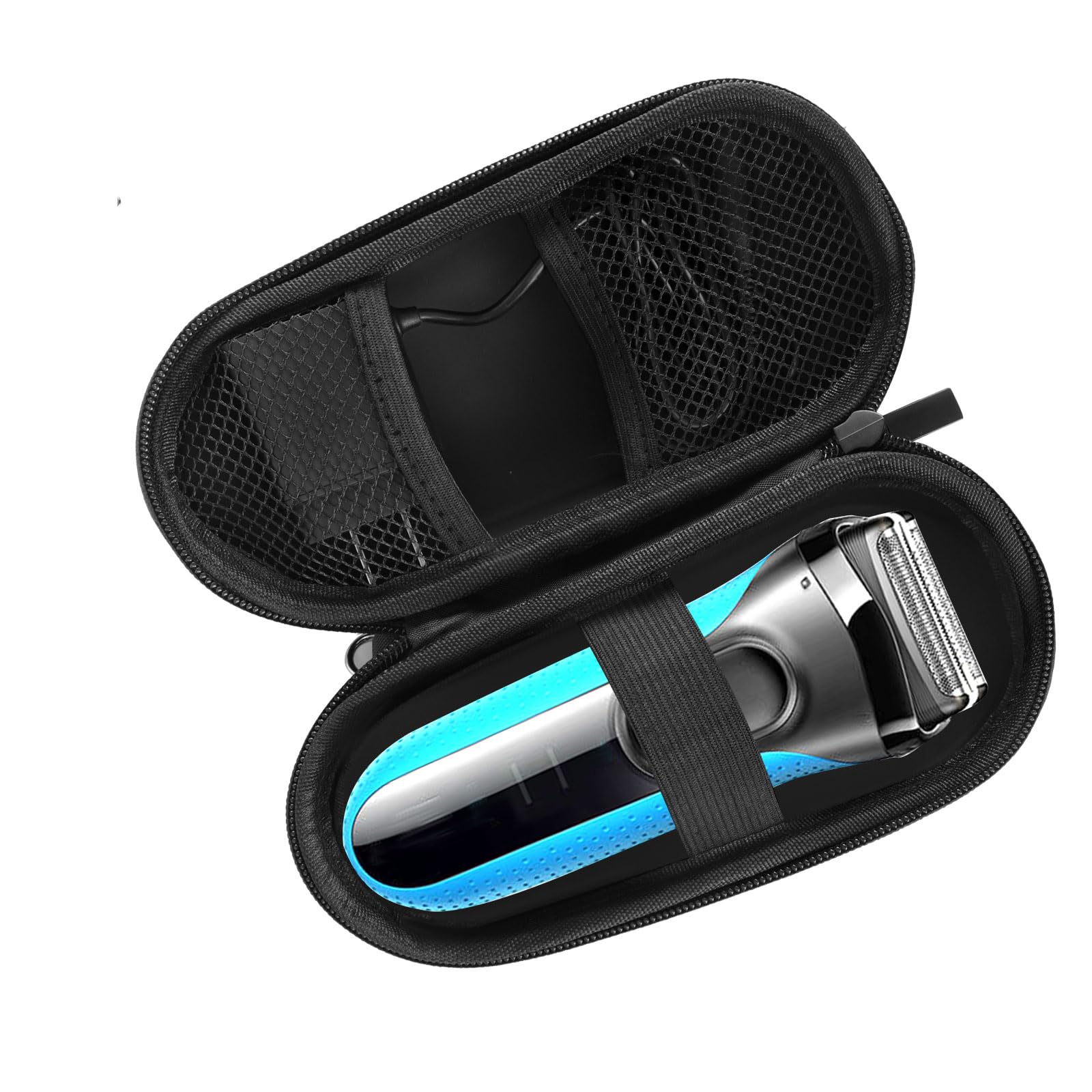 Yafe Case Compatible with Braun Shaver S3/5/7/9, Waterproof Hard Razor Storage Box for Travel Home Use with a Lanyard and Two Small Brushes