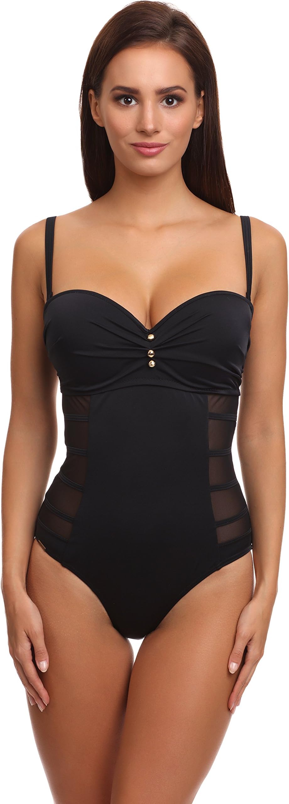 Antie Women's Swimsuit 91H2 2017 (Black(1621), EU(Cup85C/42)=UK(38C/14))