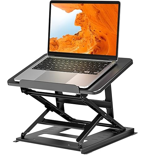 HUANUO Adjustable Laptop Riser - 9 Adjustable Angles, Easy Sit or Stand, Fits 15.6 Inch Laptop & Notebook