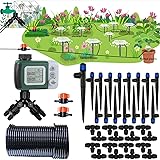 Drip Irrigation System Kit with Water Timer 82FT