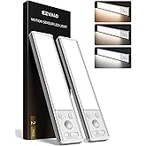 EZVALO 8" Under Cabinet Lighting, 2400mAh Rechargeable Motion Sensor Light Indoor, Mini & Slim Design, 3 Color Temps, Dimmabl