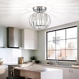ZYDTRIP Crystal Ceiling Light Fixt Chandelier Small Semi Flush 19cm view 2