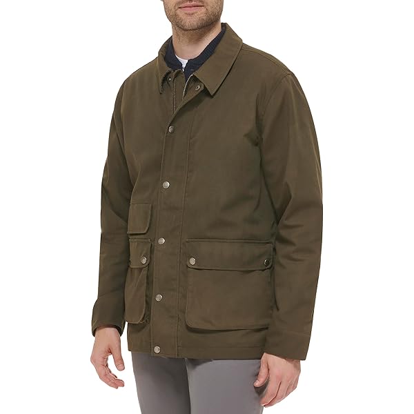Cole Haan Signature Men's Classic Hooded Rain Jacket, Tan Cole Haan Signature Men's Classic Hooded Rain Jacket, Tan