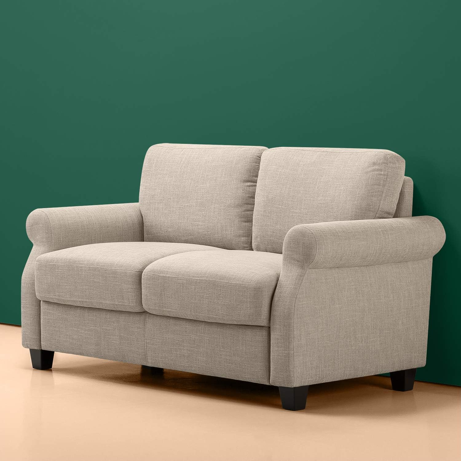 Amazon Com Zinus Josh Traditional Upholstered 56in Sofa Couch