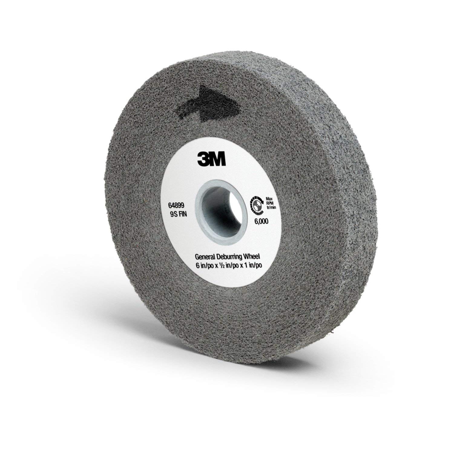 3M General Deburring Wheel, 6" x 1" x 1", 9S Fin (Pack of 5)