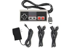TheKidMall Accessory Bundle Compatible with Nintendo NES Classic Edition | Includes 1 Gaming Controller, 1 Power Supply and 2 Long Extension Cords for NES Classic Mini Console(NES System Not Included)