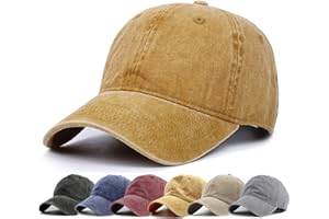 HH HOFNEN Men Women Washed Distressed Twill Cotton Baseball Cap Vintage Adjustable Dad Hat