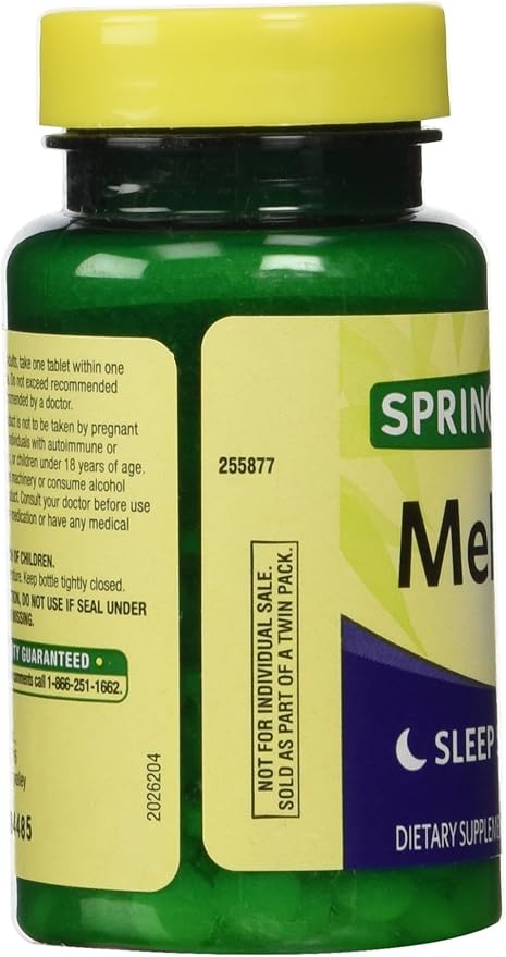 Amazon Com Spring Valley Melatonin 3 Mg 480 Tablets Twin Pack Health Personal Care
