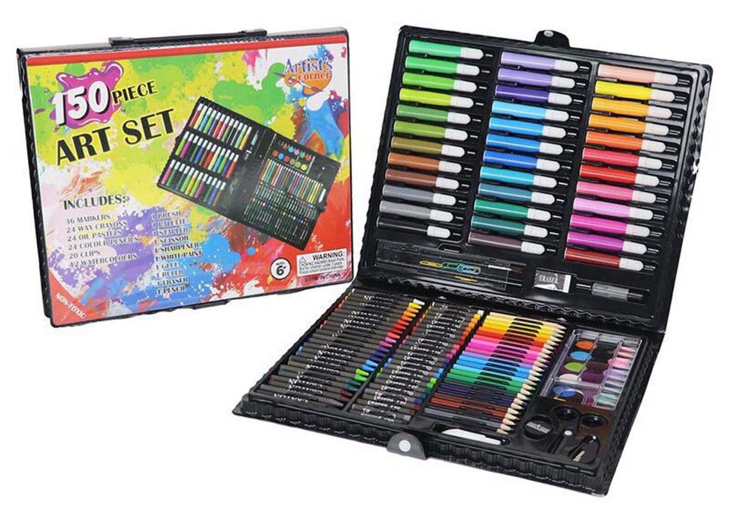 Aidle 150pcs Artist Art Drawing Sets, Colored Pencil Drawing Art Marker Pen Set With Crayon Oil