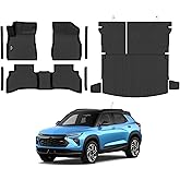 Floor Mats for Chevy Trailblazer AWD 2021-2025 2026 Trunk Mat with Backrest Mat All Weather TPE Full Set Liners & Door Sill Guards for Chevrolet Trailblazer Accessories, Black (Upper Cargo Floor Mat)