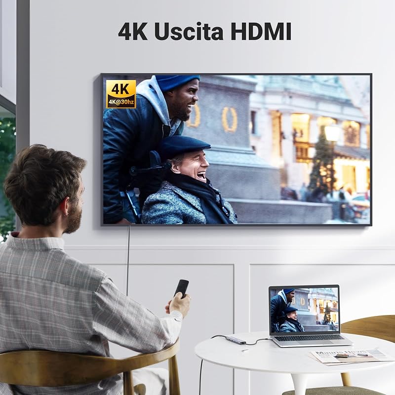Revodok 105 Hub USB C 5 in 1 Adattatore da USB-C a HDMI