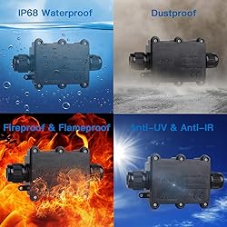 Helunsi 2 Pieces Waterproof IP68 External Junction