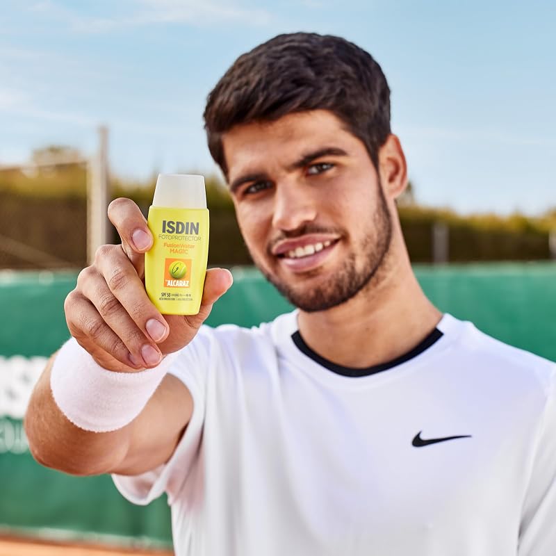 Fusion Water MAGIC by Alcaraz SPF 50 (50 ml) | Crème Solaire Visage Résistante à la Transpiration | Idéale pour les Sportifs | Texture Ultra-Légère à Effet Rafraîchissant