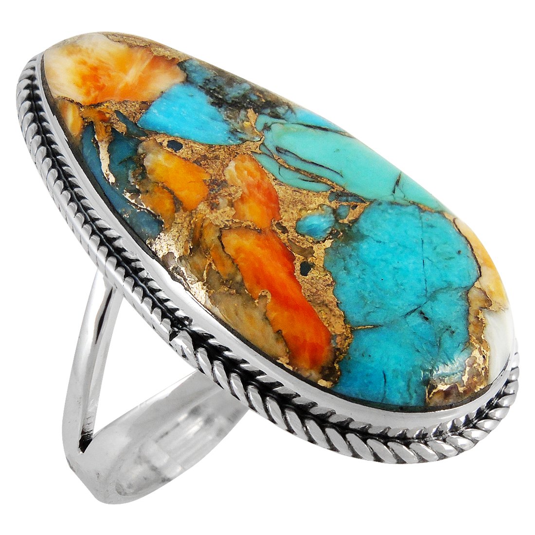 Buy Spiny Turquoise Ring Sterling Silver 925 Genuine Turquoise Size 6