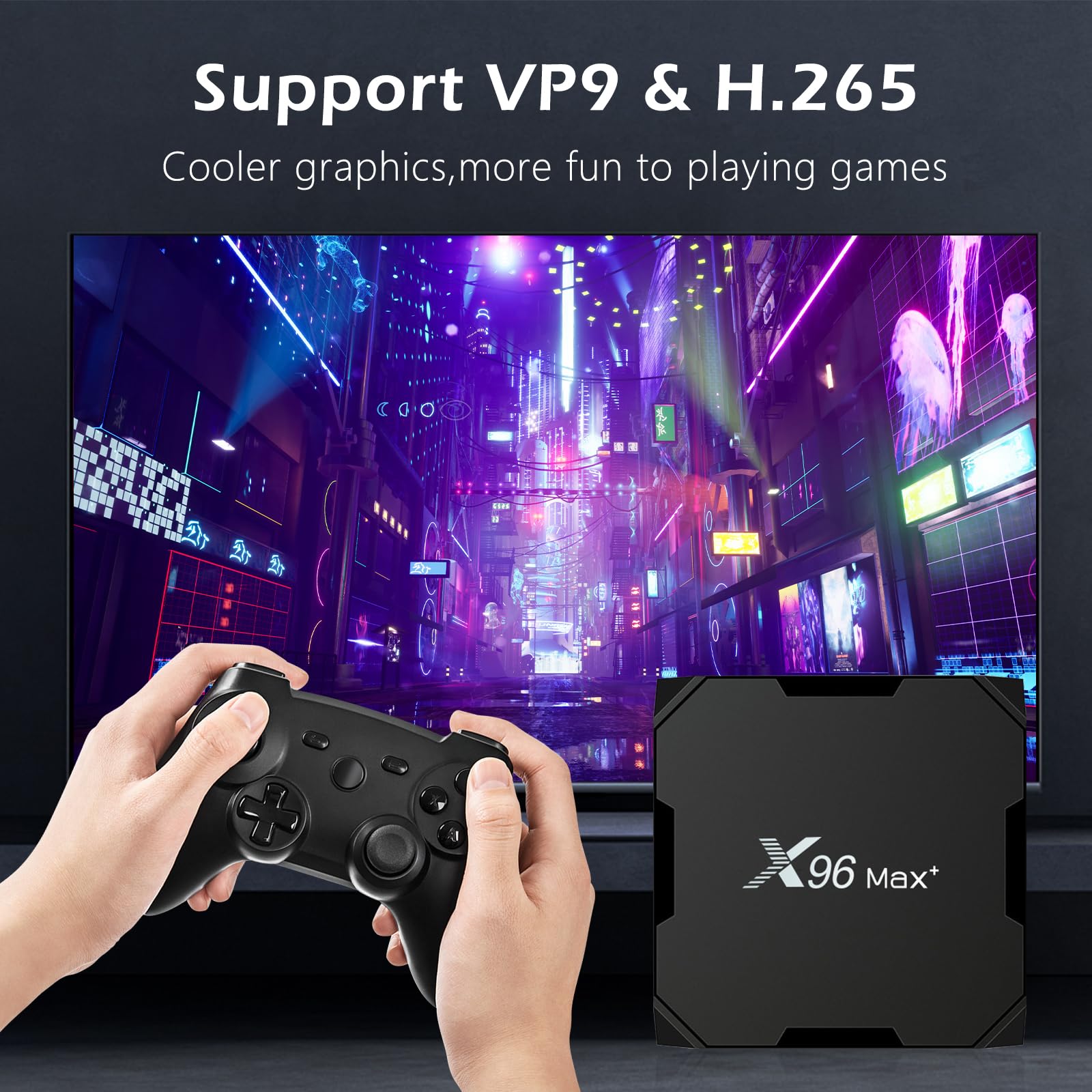 TV Box Android 9.0,Smart Media Player 4+32GB HD Android Box S905x3,Support 4K/3D 2.4&5 GHz WiFi BT 4.0 Smart TV Box with Remote (32GB)