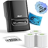 Nelko Label Maker Machine with Tape, PM220 Bluetooth Label Printer, 2 Inch Portable Thermal Printer for Small Business, Logo, Clothing, Sticker Printer for Phones & PC, with 3 Labels, Black