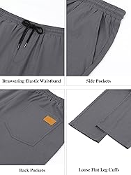 Comdecevis Mens Casual Cargo Pants Drawstring