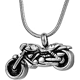 COCO Park Motorcycle Cremation Jewelry Punk Stainless Steel Ash Urn Memorial Pendant Necklace - Funnel Fill Kit